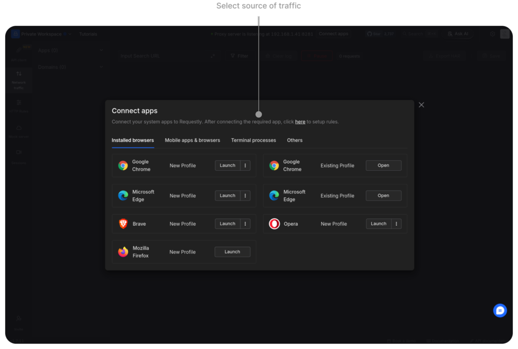 Inspecting Network Traffic screenshot