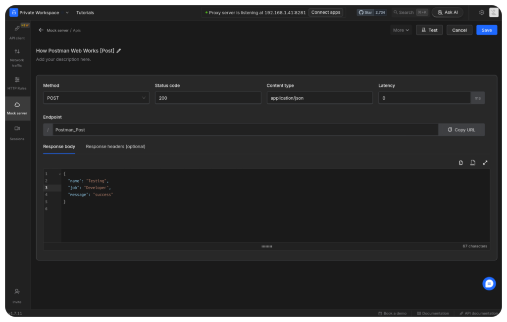 Decoding a POST Request sent with Postman screenshot