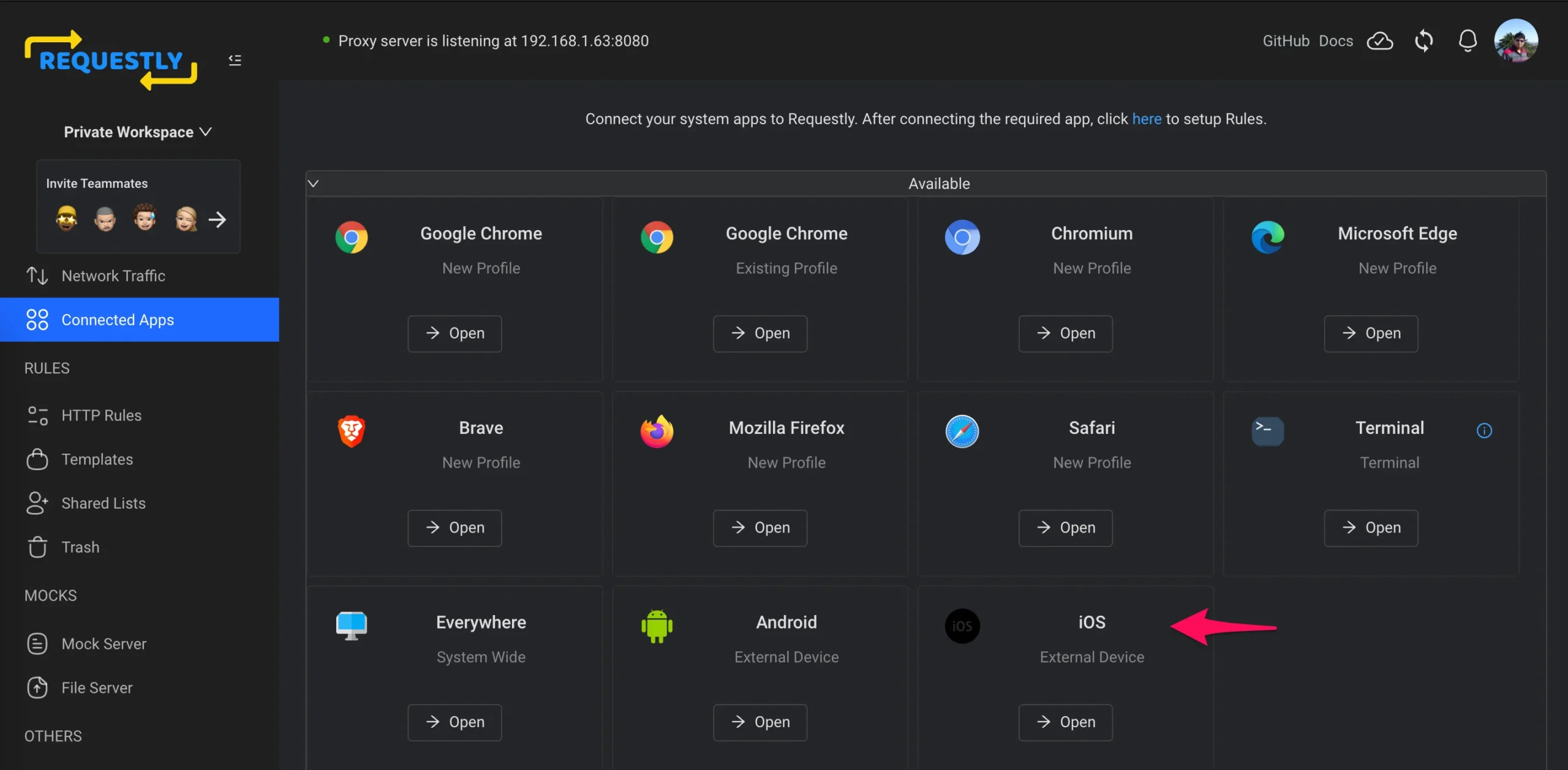 ­­Intercept & Modify Traffic from Safari & apps from iOS devices screenshot