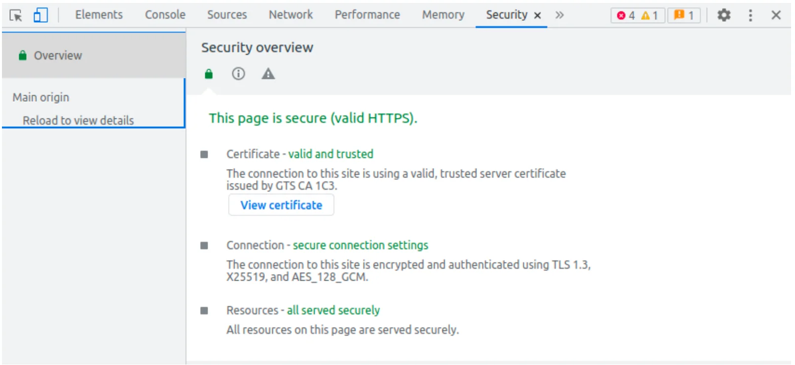 Security screenshot