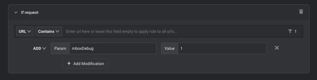Automatically loading sites in Debug Mode (Add mboxDebug query parameter) screenshot