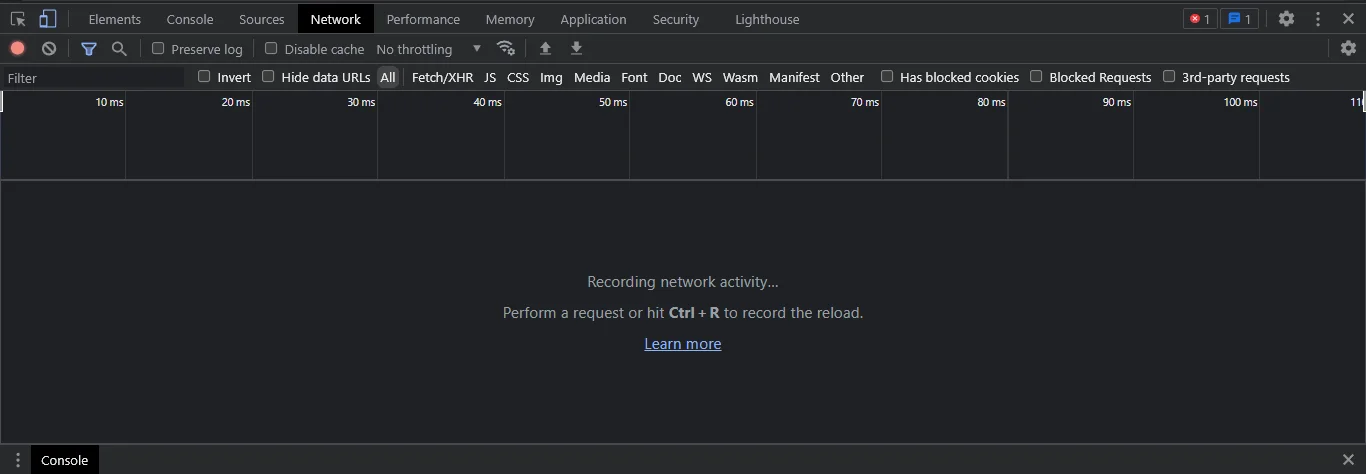 Of DevTools - Inspect network activity, we’ll take screenshot
