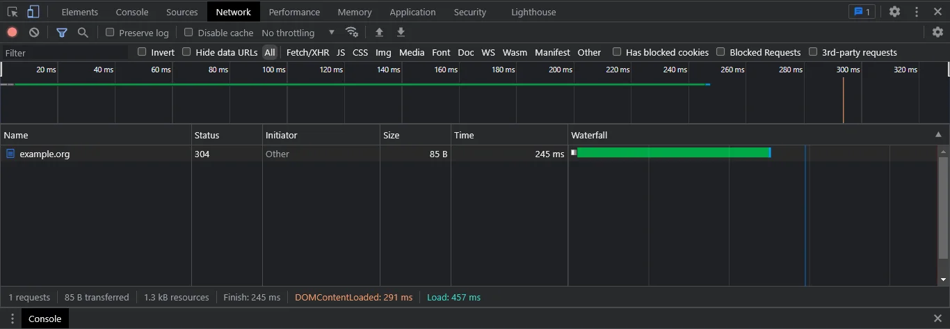 Initially, the log will be empty as it screenshot