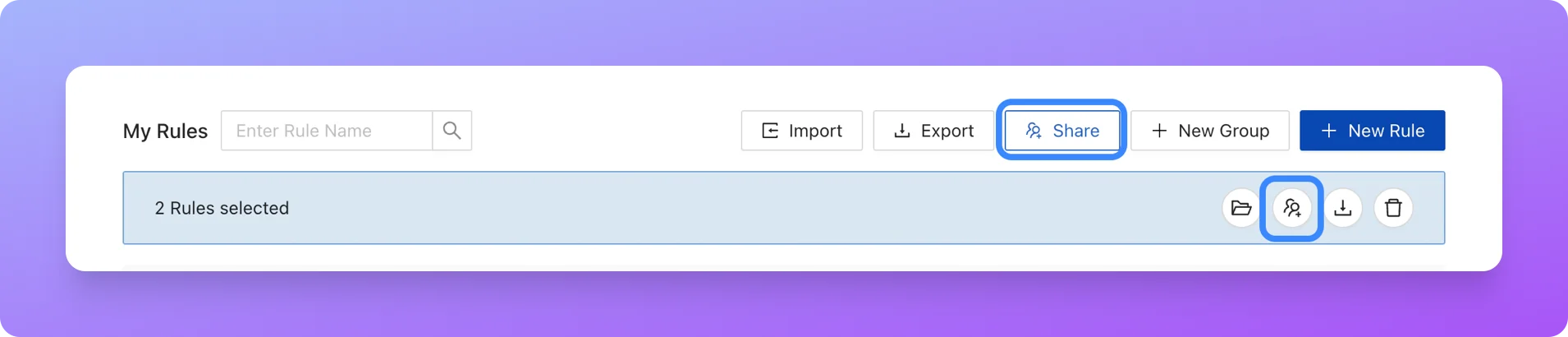 Create a Shared List screenshot