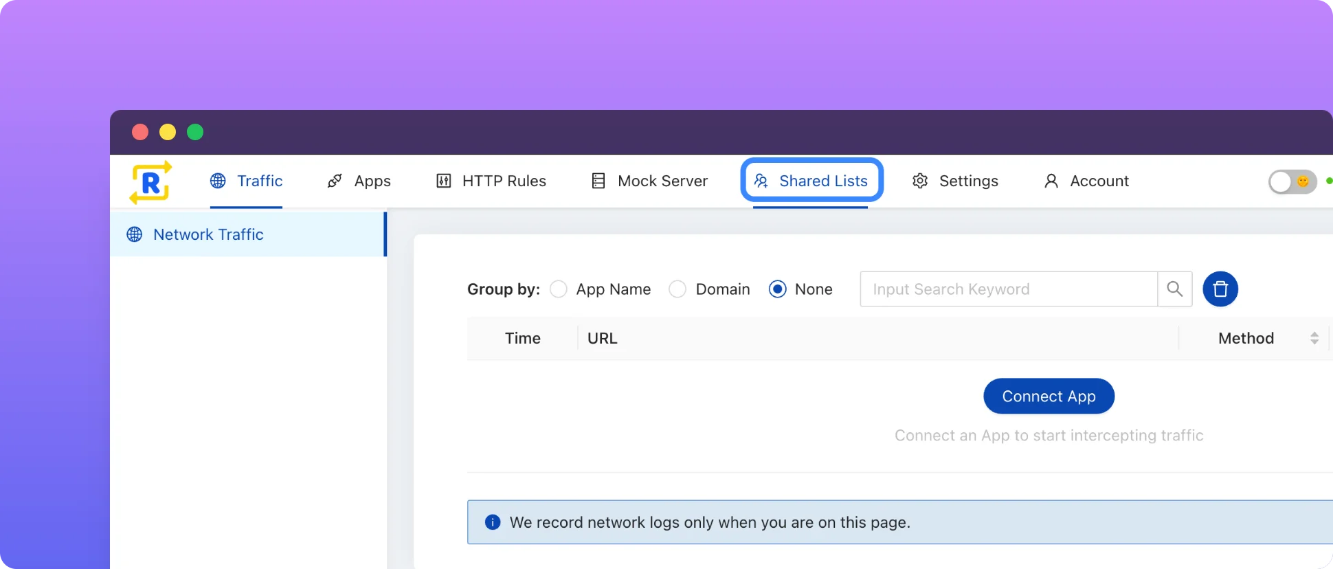 Import a Shared List in Requestly Desktop App screenshot