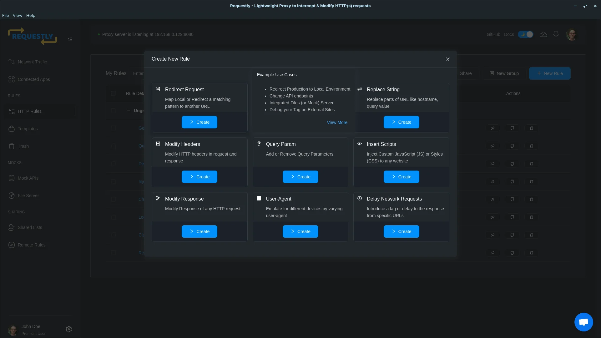 Redirecting Production to Local Environment screenshot