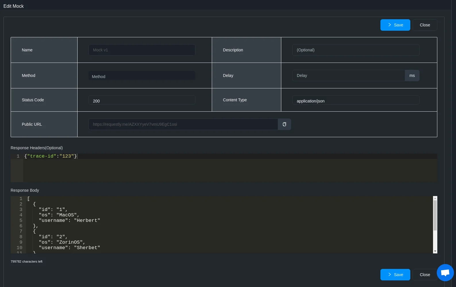 Mocking API Response screenshot