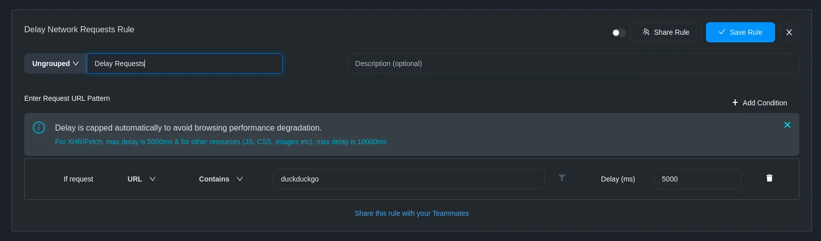 Simulating Delays screenshot