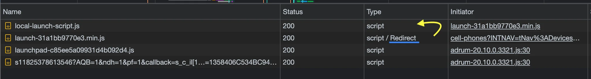 Start debugging screenshot