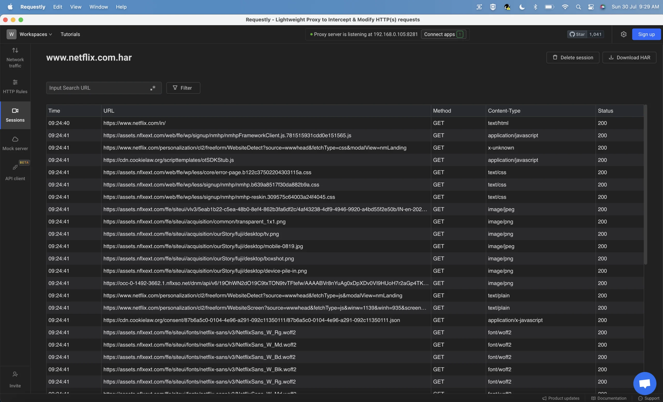 Export HAR files from Requestly and Import HAR files into Requestly screenshot