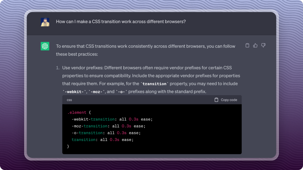 Browser Compatibility Assistance screenshot