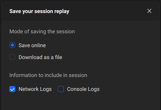 Using Requestly Sessions screenshot