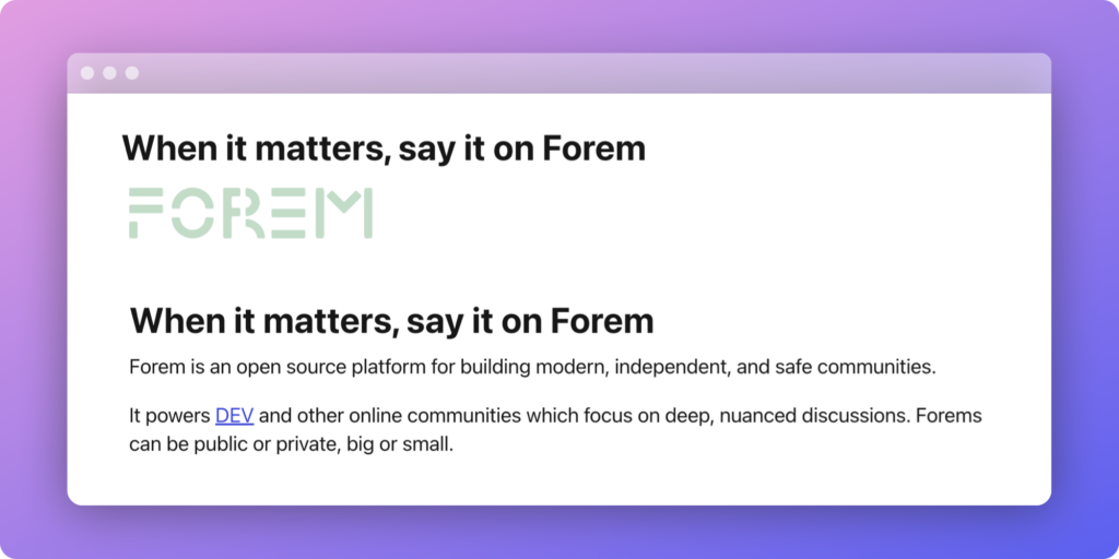 Forem