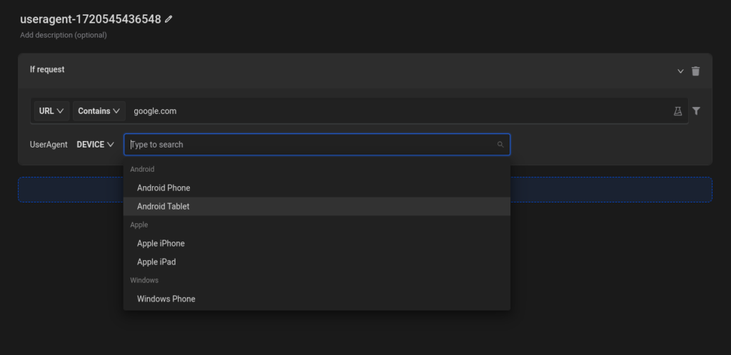 Select device