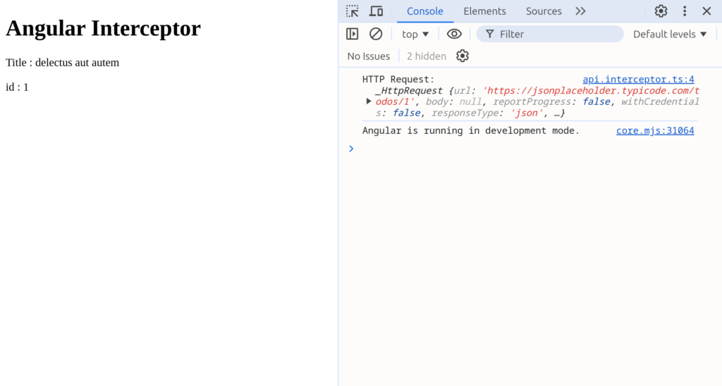 Angular interceptor