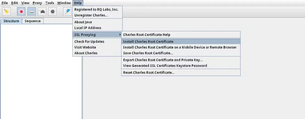 Install Charles cert Linux
