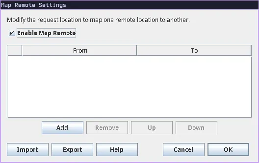 Map remote settings
