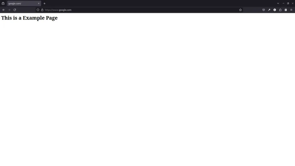 Map local example page