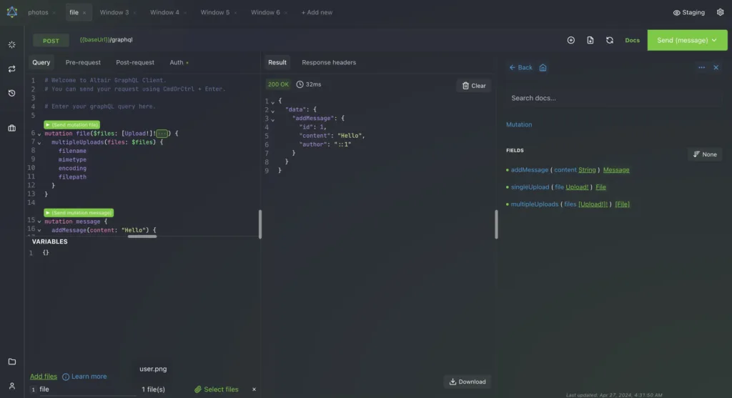 Altair GraphQL Client