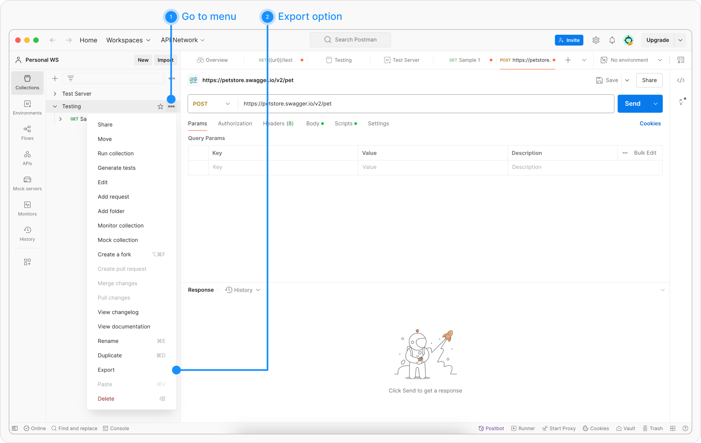 Export Postman import Requestly blog