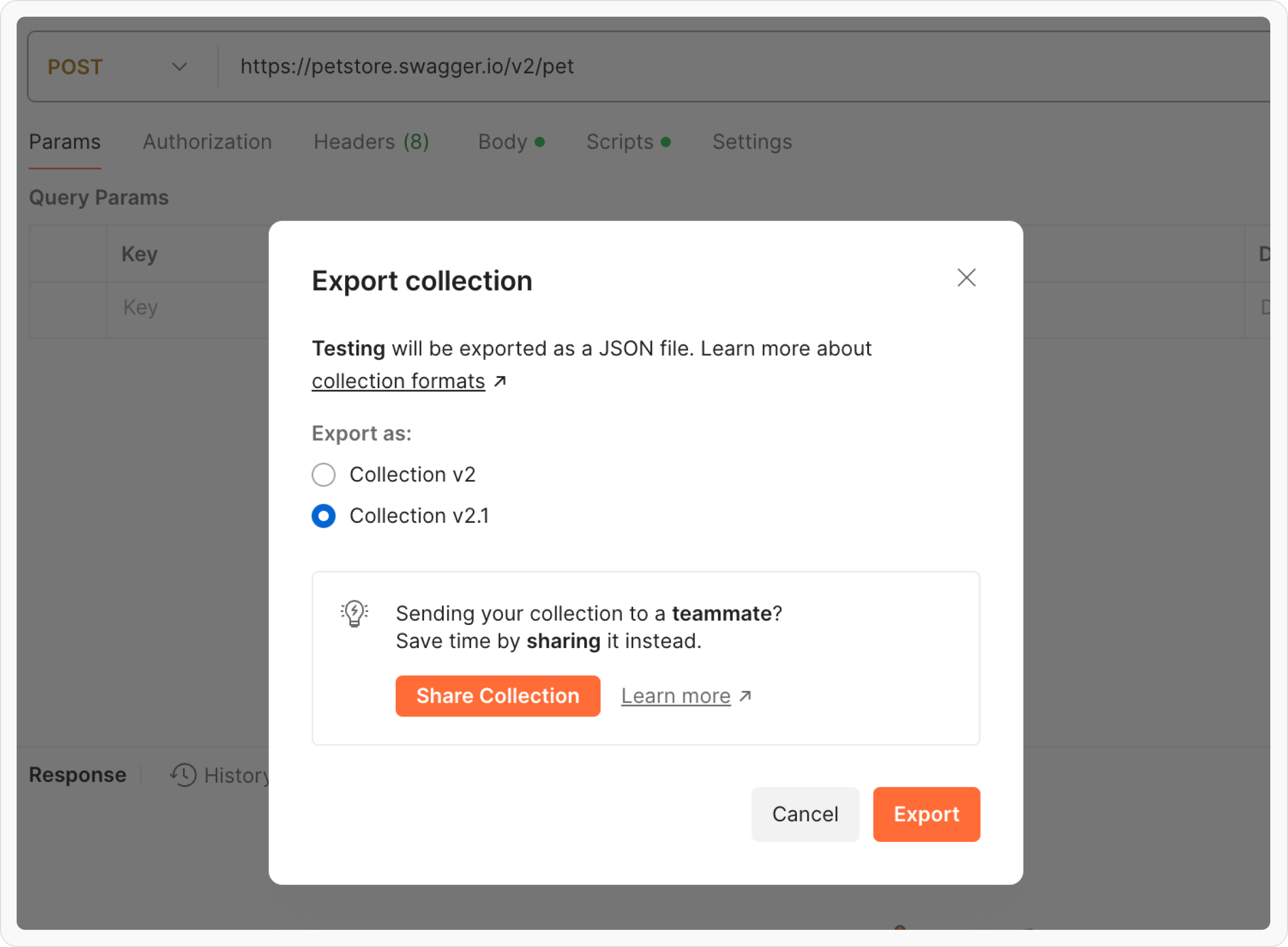 Export Postman import Requestly blog