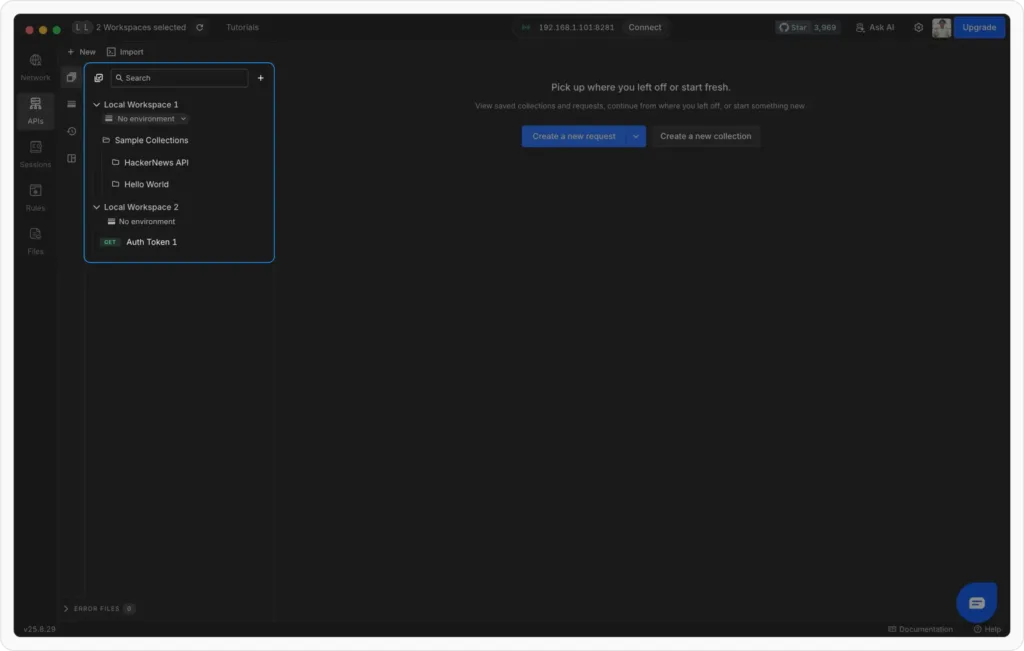 Grouped workspaces
