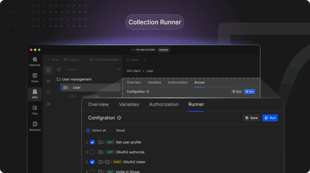 Collection runner