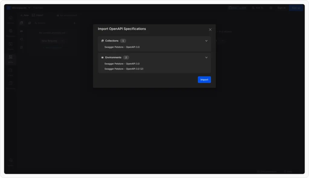 Preview import