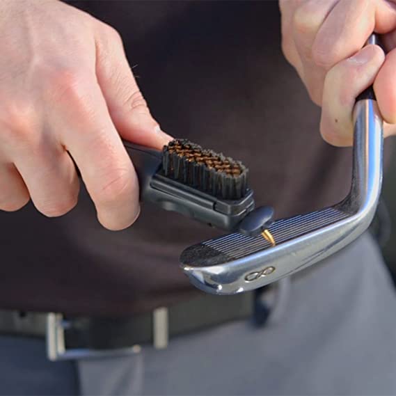 Frogger BrushPro Golf Club Cleaner with Ergonomic Grip and Retractable Cord | Sturdy Golf Brush and Groove Cleaner with Advanced Scrub Cleaning Technology for Professional Golfers
