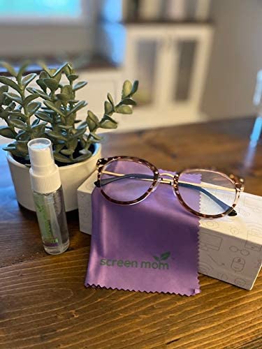 Screen Mom Screen Cleaner Spray and Microfiber Cloth 16oz Screen Cleaner Spray and Wipe for TV, Laptop, Computer, Phone, iPad, Car Screen Cleaning Kit Electronic Cleaner Spray