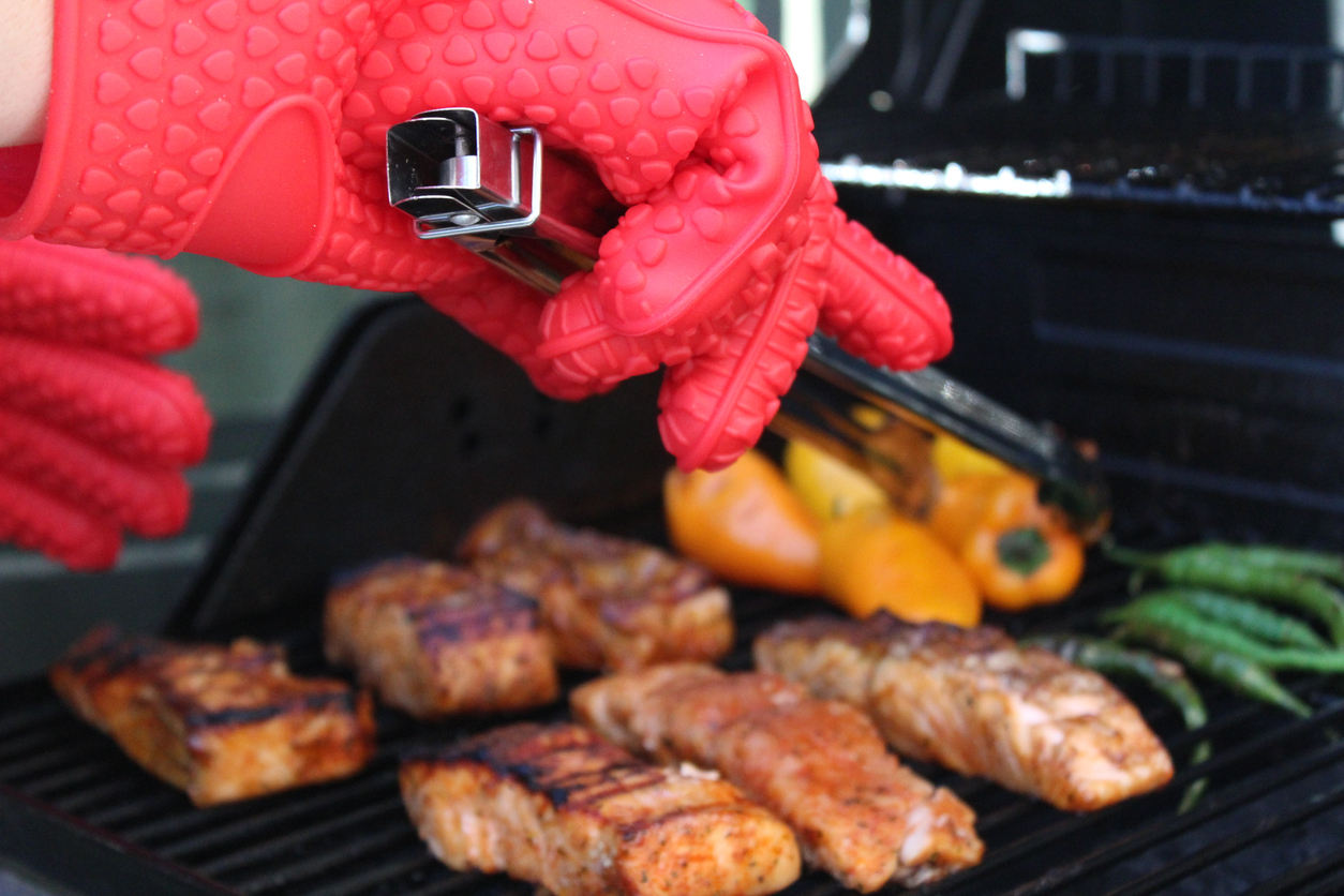 grill heat aid bbq gloves heat resistant℉ extreme. dexterity in