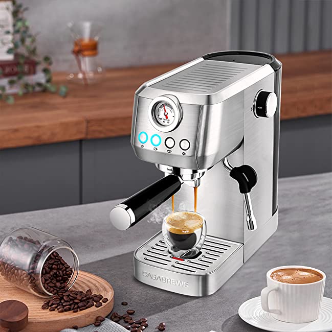 casabrews compact espresso machine 20 bar