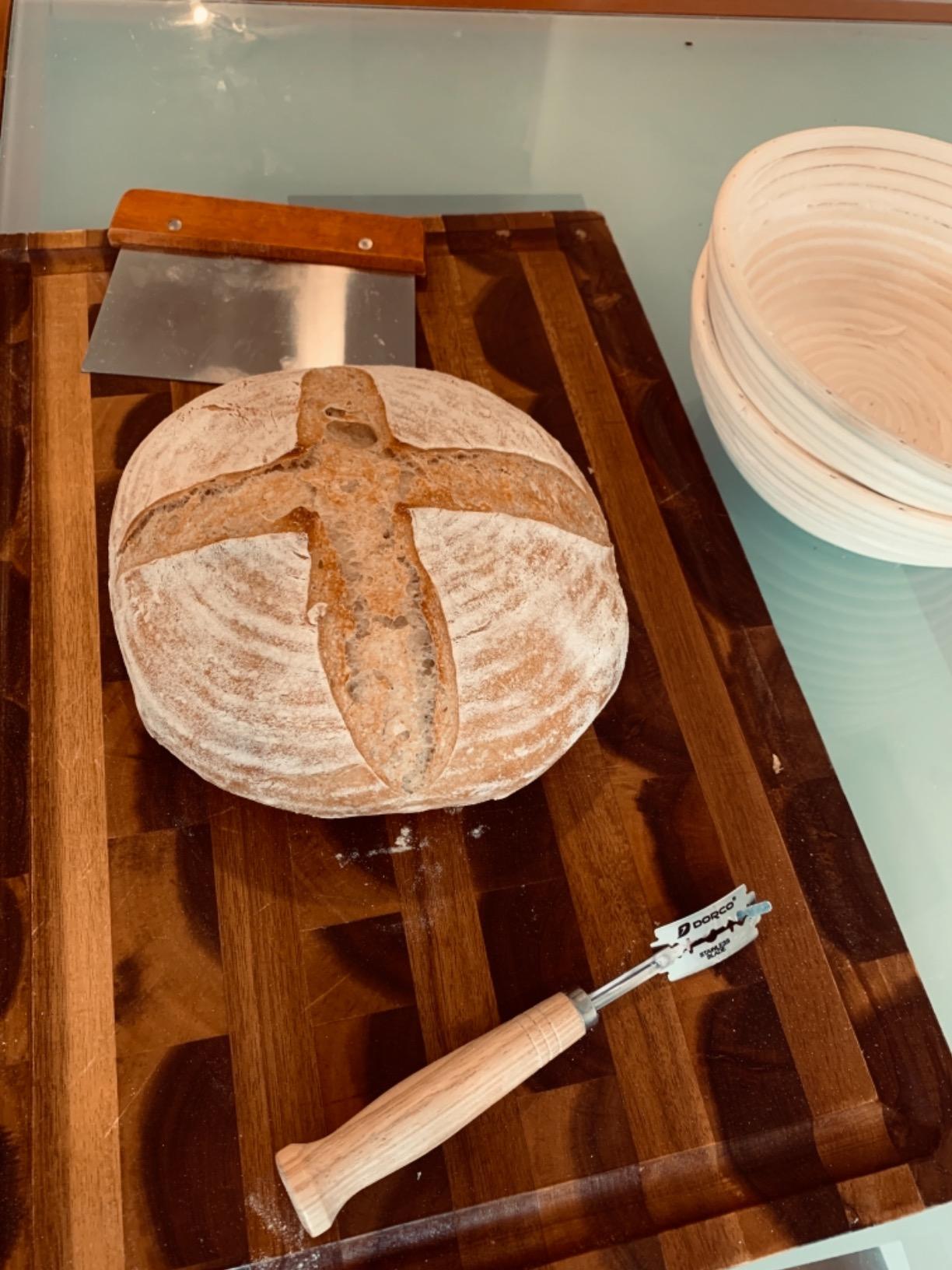 proofing set, by kook, sourdough bread, 2 rattan 9 inch