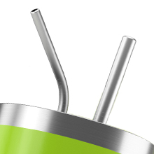 REUSABLE 18/8 STEEL STRAWS