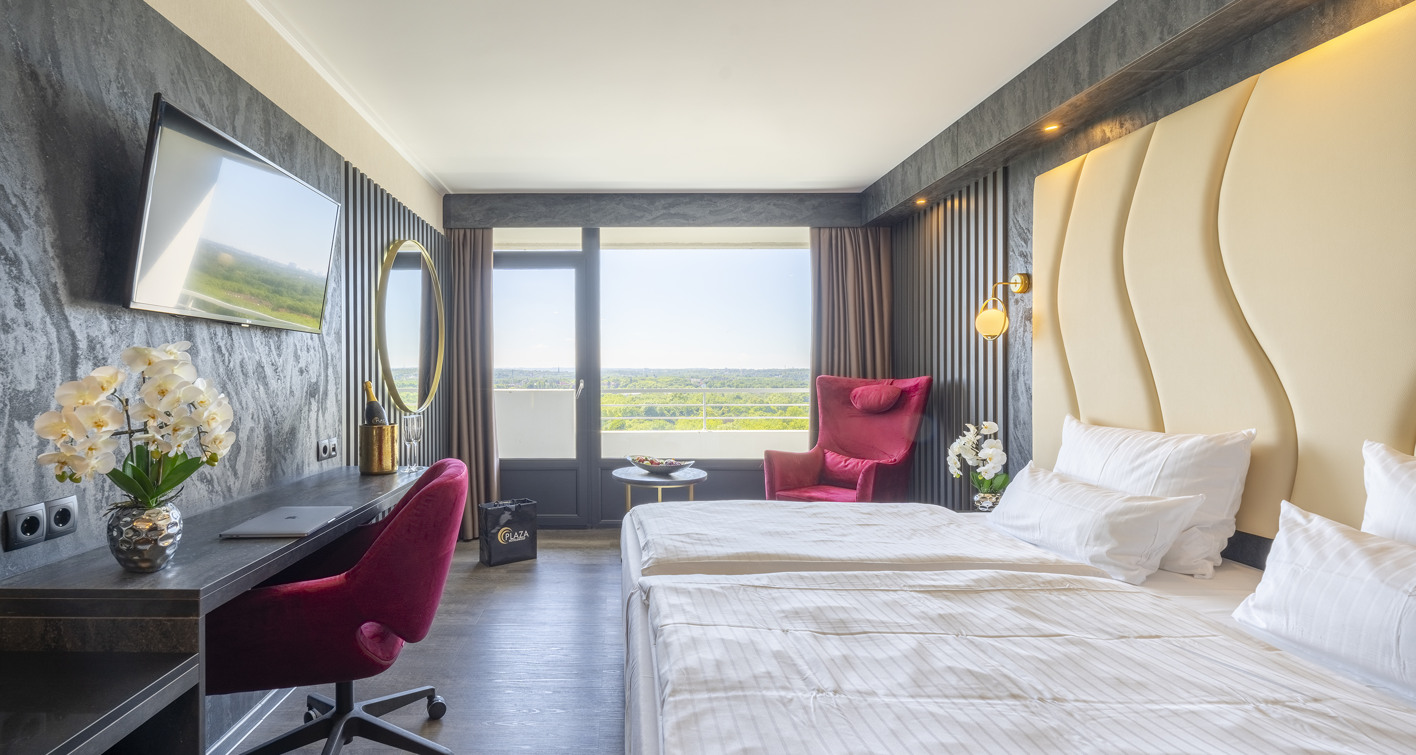 Deluxe Doppelzimmer mit Gartenblick