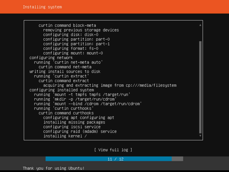 Ubuntu Server Installation Wait Process