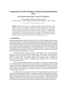 Cover art for Comparing LLMs for Sentiment Analysis in Financial Market News
