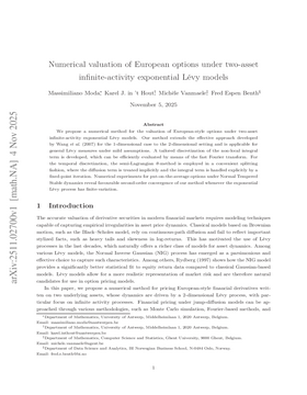 Cover art for Numerical valuation of European options under two-asset infinite-activity exponential Lévy models