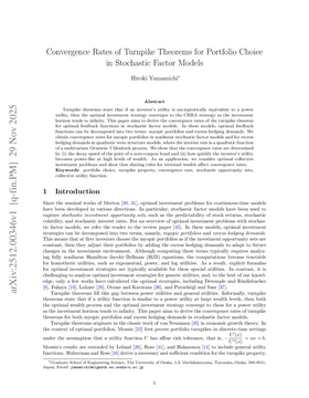 Convergence Rates of Turnpike Theorems for Portfolio Choice in Stochastic Factor Models