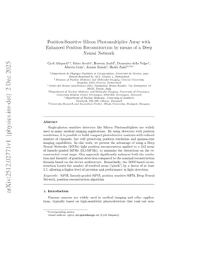 Podcast cover for "Position-Sensitive Silicon Photomultiplier Array with Enhanced Position Reconstruction by means of a Deep Neural Network" by Cyril Alispach et al.