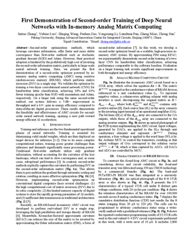 Podcast cover for "First Demonstration of Second-order Training of Deep Neural Networks with In-memory Analog Matrix Computing" by Saitao Zhang et al.