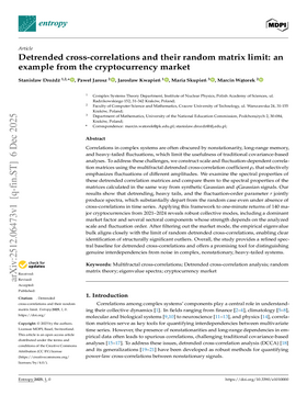 Detrended cross-correlations and their random matrix limit: an example from the cryptocurrency market