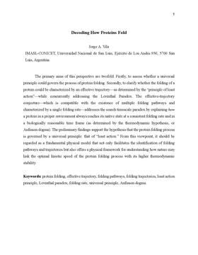 Decoding How Proteins Fold