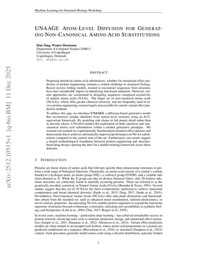 UNAAGI: Atom-Level Diffusion for Generating Non-Canonical Amino Acid Substitutions