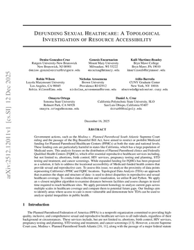Cover art for Defunding Sexual Healthcare: A Topological Investigation of Resource Accessibility