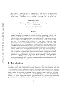 Universal Dynamics of Financial Bubbles in Isolated Markets: Evidence from the Iranian Stock Market