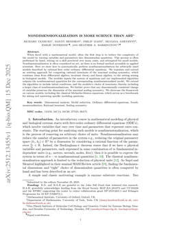 Nondimensionalization is more science than art