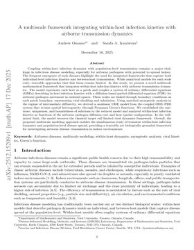 A multiscale framework integrating within-host infection kinetics with airborne transmission dynamics
