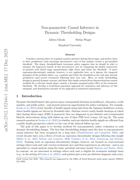 Non-parametric Causal Inference in Dynamic Thresholding Designs