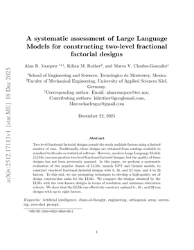 A systematic assessment of Large Language Models for constructing two-level fractional factorial designs